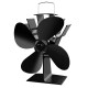 Ventilador de estufa difusor de calor NEGRO