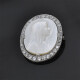 Prendedor Antiguo Oro 18K Blanco, Brillantes, Diamantes Y Nácar, Punzones Franceses Prendedor Antiguo Oro 18K Blanco, Brillantes, Diamantes Y Nácar, Punzones Franceses