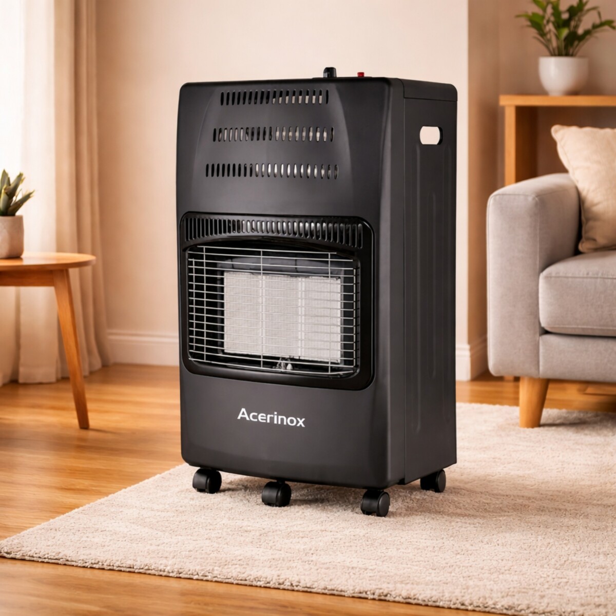 Estufa A Gas Acerinox Con Válvula Y Manguera 
