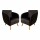 Pack x2 Sillón poltrona 1 cuerpo Lumax Kira nórdico de tela Negro
