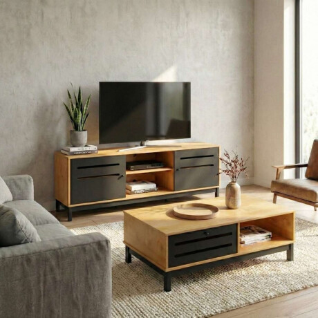 Combo Rack Para Tv + Mesa De Centro - Madrid Madrid