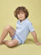 Pijama Azul Con Vivo Amarillos Azul Claro