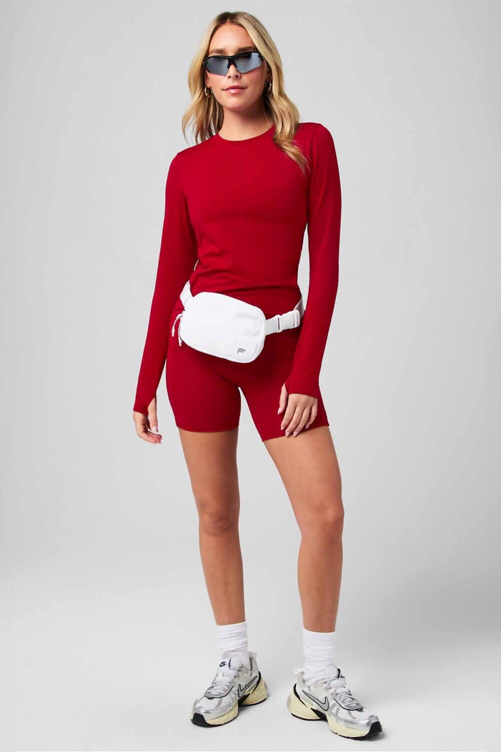 Polo Manga Larga Feather Tech+ Long-Sleeve Top Mujer Holly Berry