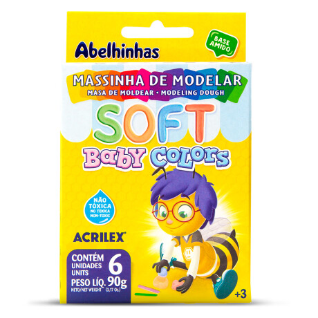 Plastilina Colores Pastel Acrilex x6 Plastilina Colores Pastel Acrilex x6