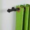 Barrote cortina de metal 2 m + 2 Soportes NEGRO