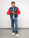 Campera Bomber Vent Nacional Hombre Azul Marino, Rojo