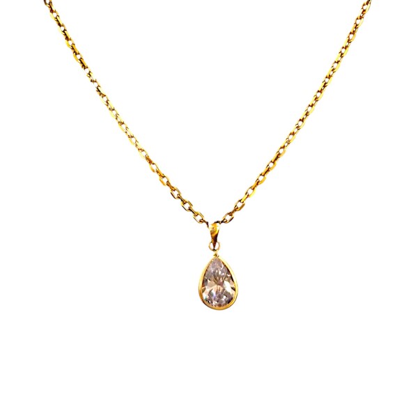 Dije Gota-Oro bajo-Piedra Zirconia-CP8530 Conpiedra