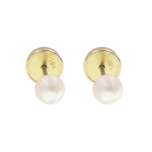 Caravanas Bebe oro 18k y perlas de cultivo. Un clásico imperdible Caravanas Bebe oro 18k y perlas de cultivo. Un clásico imperdible