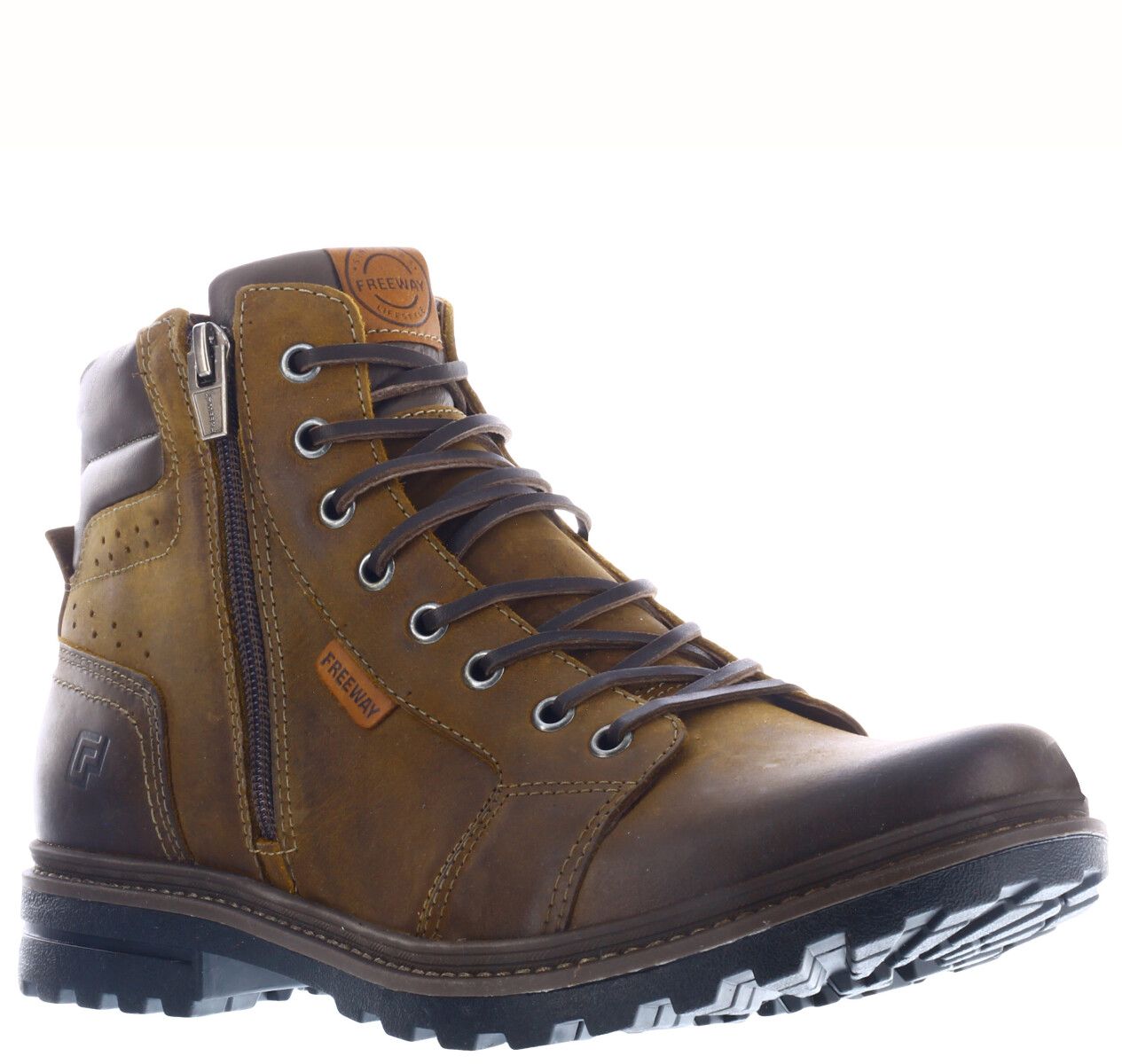 Botas de Hombre Freeway Gor Casual - Marrón Habana (Cuero Graso) 