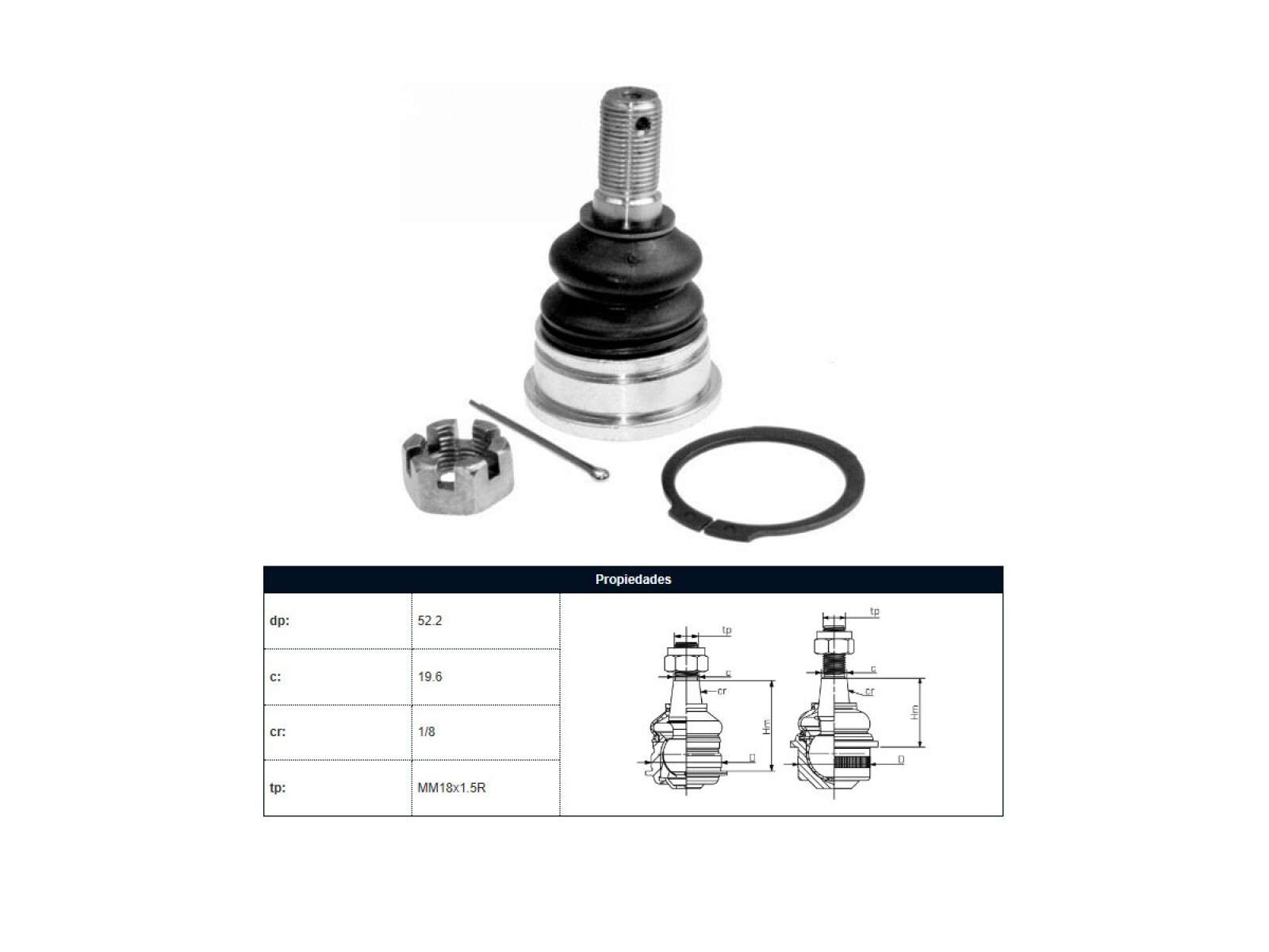 Rotula Del Nissan D22/D21 Mexico 88-25 Der/Izq 