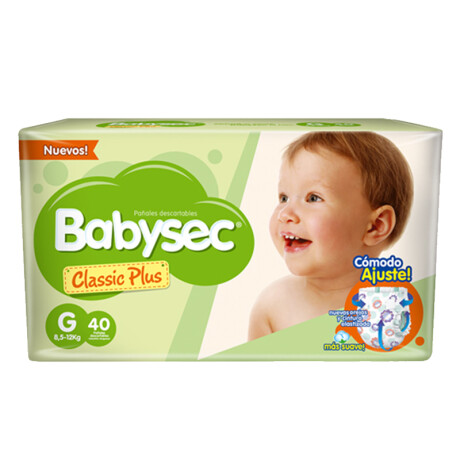 Pañales de Bebé BABYSEC Classic Plus Talle G x40 Pañales de Bebé BABYSEC Classic Plus Talle G x40