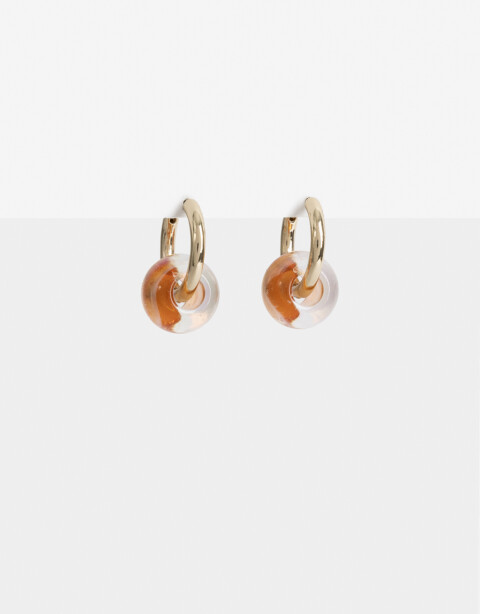 Aros Argollas Special Price Argolla Con Charm Ruedita - Dorado
