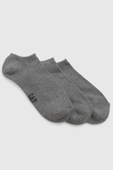 Medias Al Tobillo Pack X3 Hombre Heather Grey