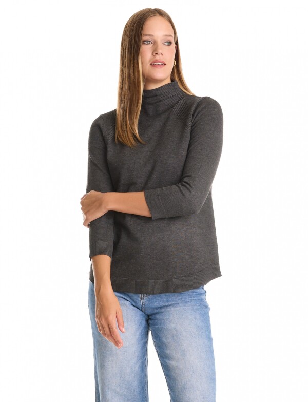 Buzo Cuello Alto GRIS