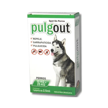 PULGOUT PERROS 2.5 ML 10 - 25 KG Pulgout Perros 2.5 Ml 10 - 25 Kg