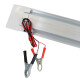 Tubo de luz led con pinzas batería 12 v BLANCO