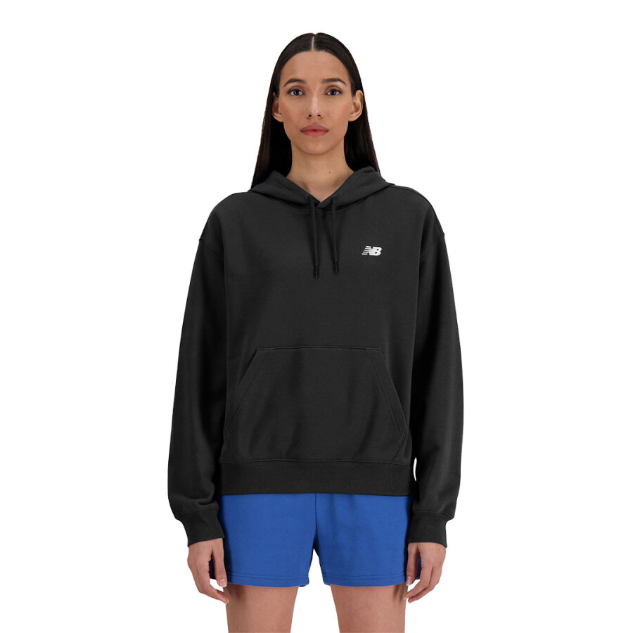 Canguro de Mujer New Balance French Terry Small Logo Hoodie Negro