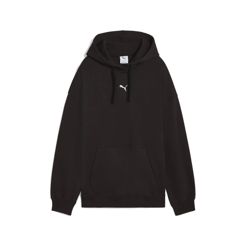 Abrigo Ess Oversized Hoodie Felpa de Mujer Negro