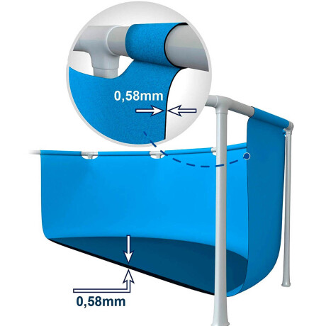 Piscina Intex Estructural 1662 L 220x150x60 Azul