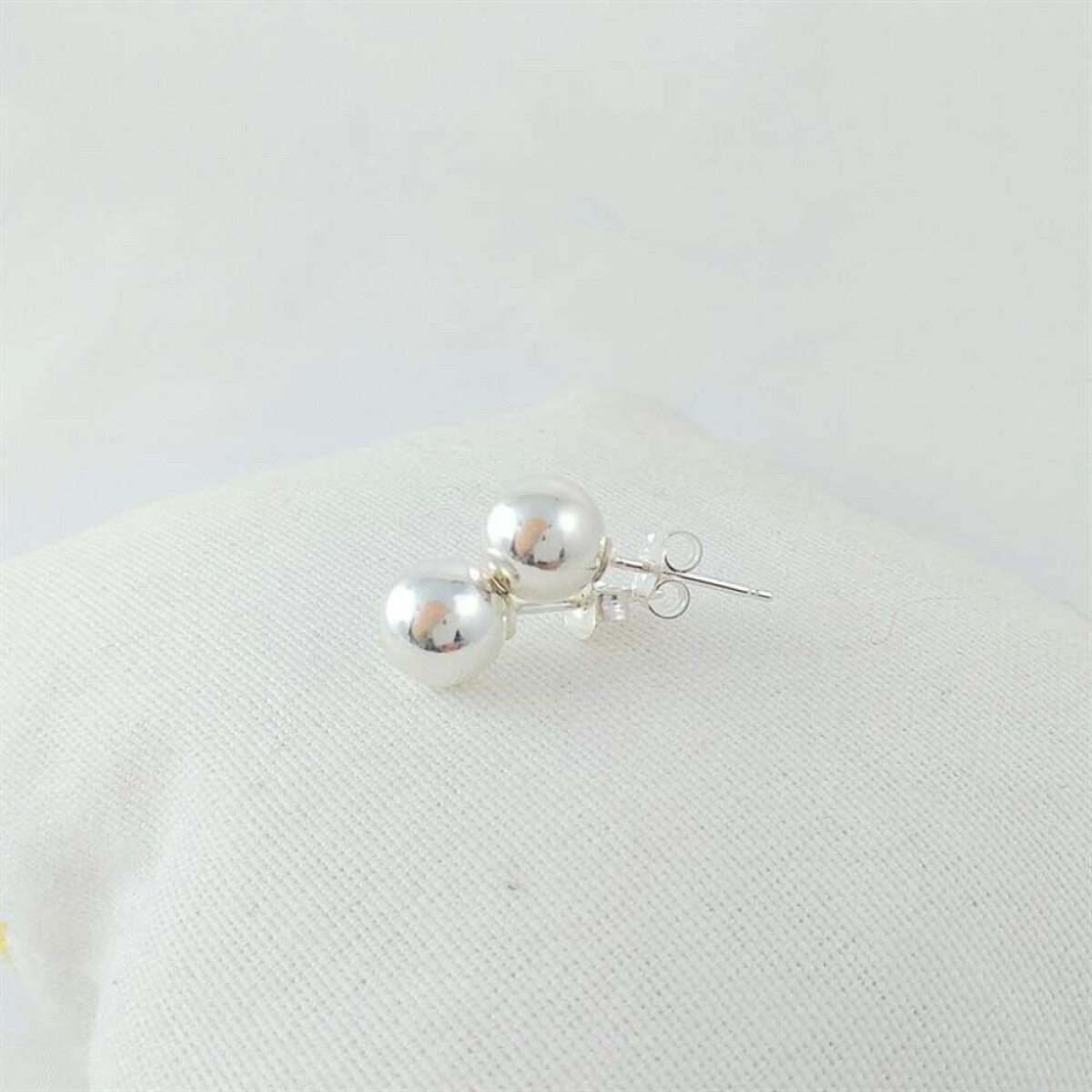 Caravanas de plata 925 - Perla En Plata De 8 Mm 