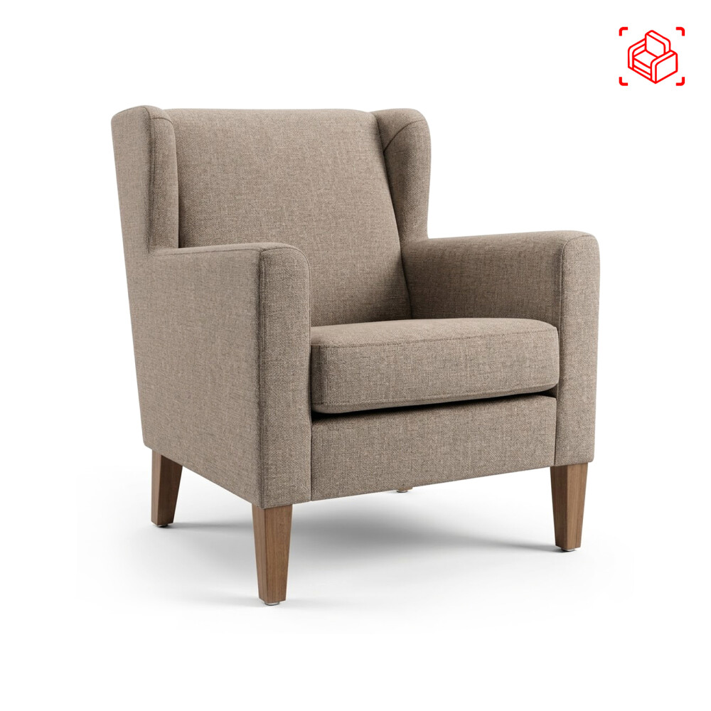 BUTACA MARRÓN TELA ARISTOCRATA