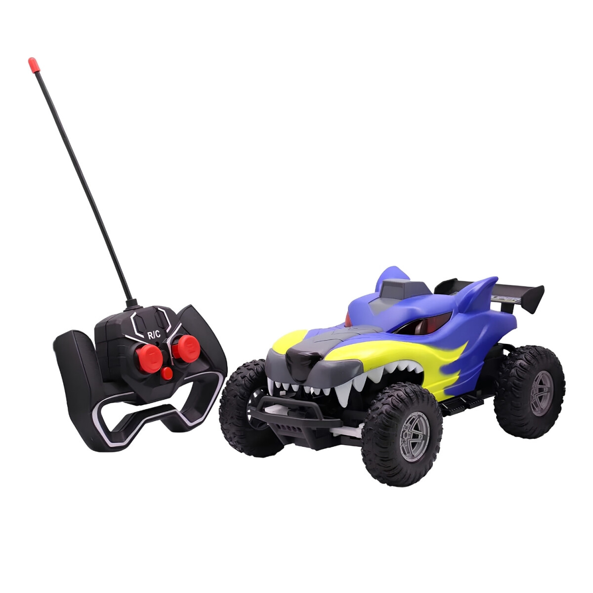 Auto a Control Remoto Monster Infantil 24x15 Cm - Azul 