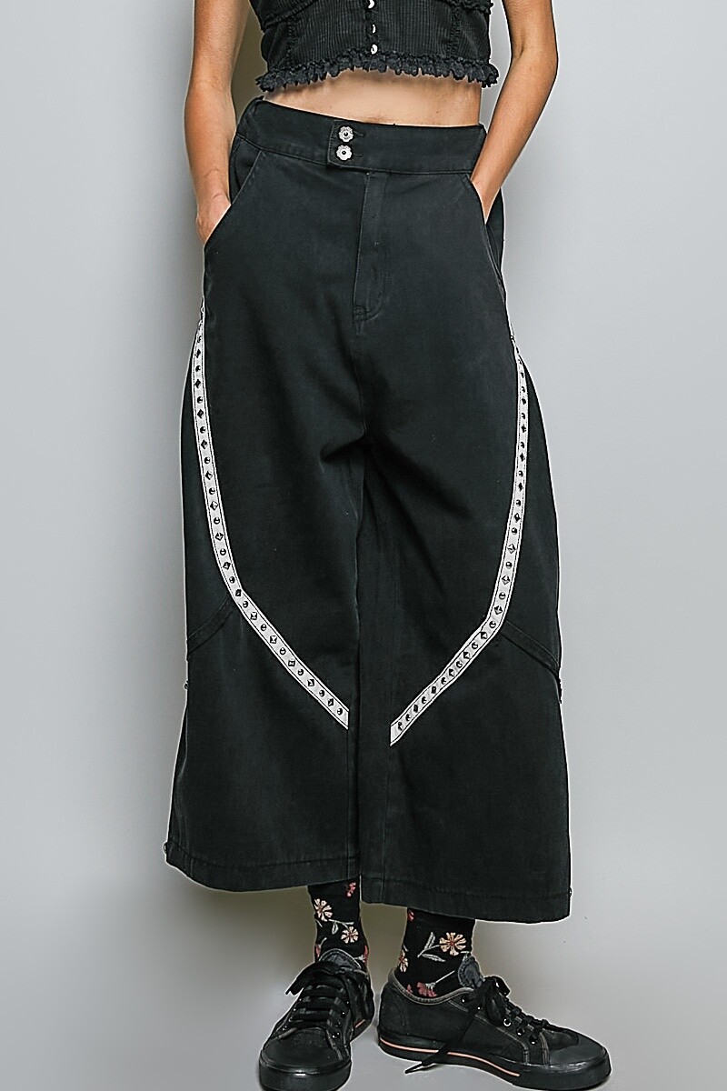 PANTALON ANCHO Negro