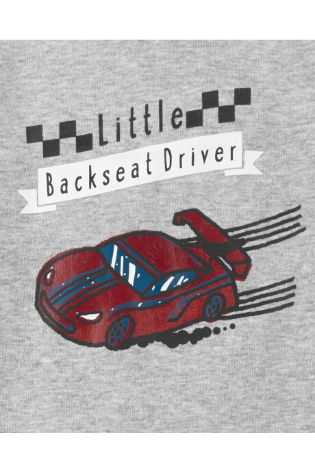 Set dos piezas pantalón y body de algodón diseño autos Sin color