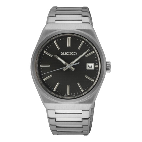 Reloj Seiko SUR557P1 para hombre con correa de acero Negro
