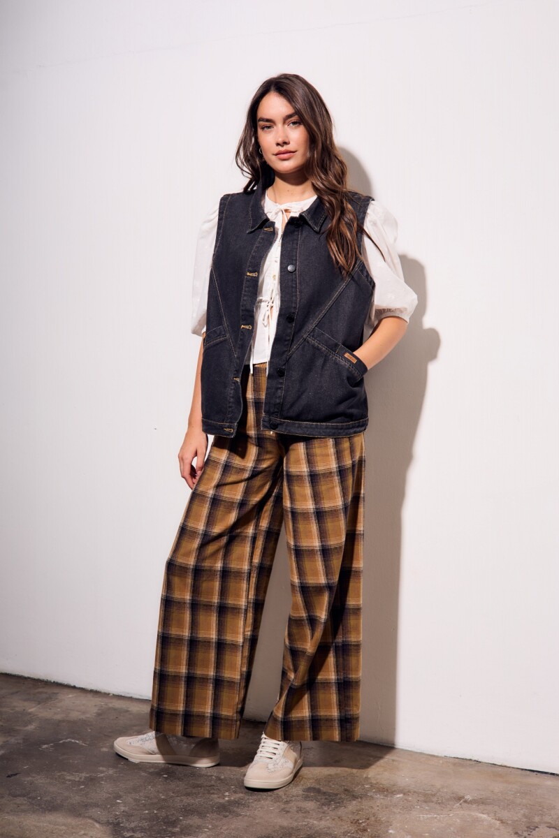 Chaleco Denim Jean Gris