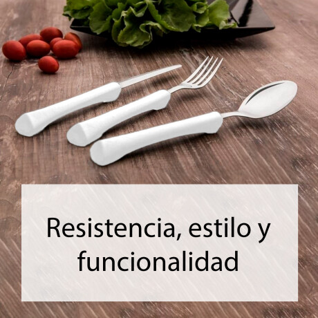 Set 24 Pzas Acero Inoxidable Estilo Funcionalidad Blanco