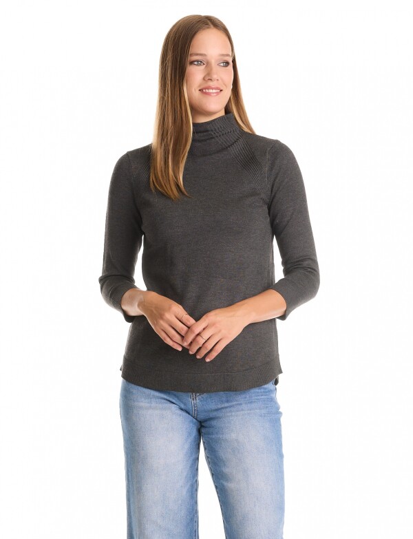Buzo Cuello Alto GRIS