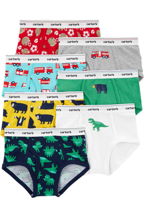 Pack siete calzoncillos slip de algodón Sin color