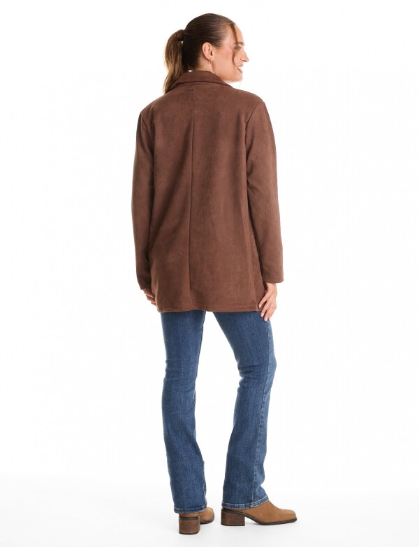 Blazer Faux Suede MARRON