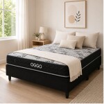 SOMMIER - PLATINO 2 PLAZAS 100% ESPUMA CON BOX