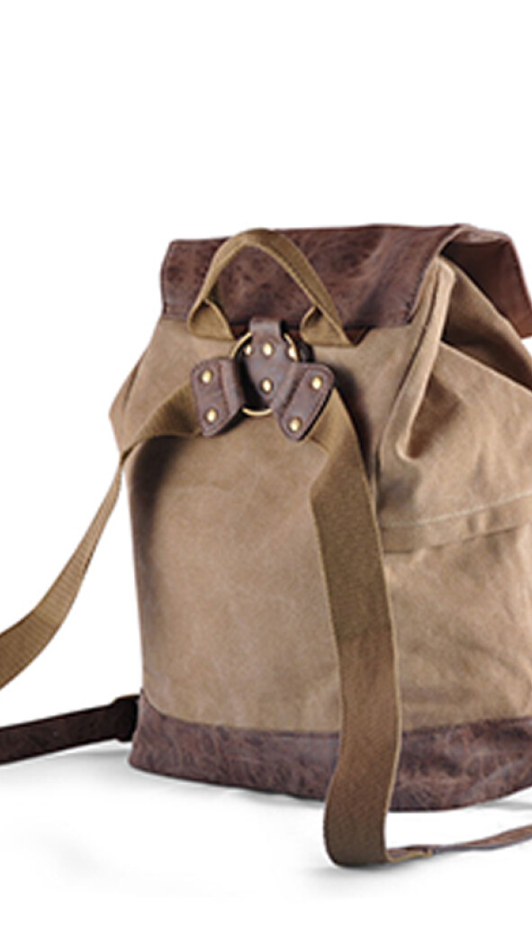MOCHILA BOHO TABACO Y KAKI
