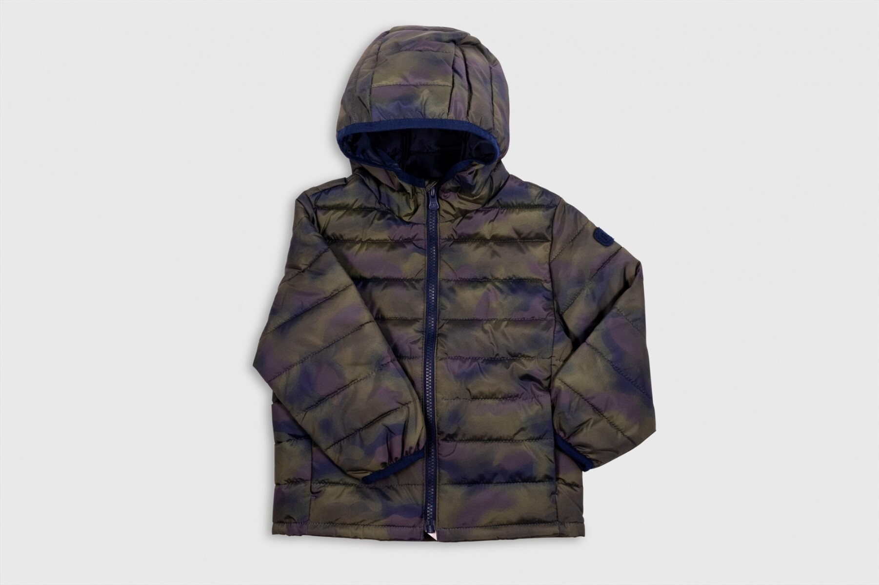 Campera Puffer Con Capucha Toddler Niño - Green Camo 