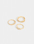 Sets Anillos Premium Gold Set De Anillos Oro Zirconia - Dorado