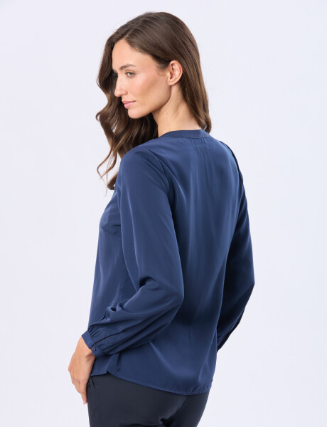 BLUSA CUELLO MAO Azul