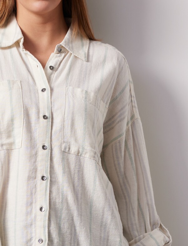 Camisola Lino CRUDO/MULTI
