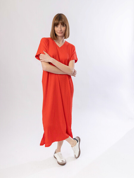 VESTIDO BELFO ROJO OSCURO