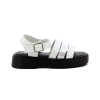 Angus Sandalia Niña Tres Tiras C/ Pulsera Y Hebilla Blanco
