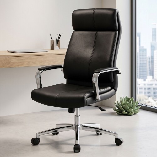 Silla de oficina Cromada Mariposa - Vortex Negro