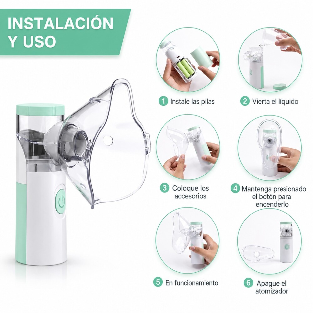 Nebulizador portátil para niños y adultos Nebulizador portátil para niños y adultos