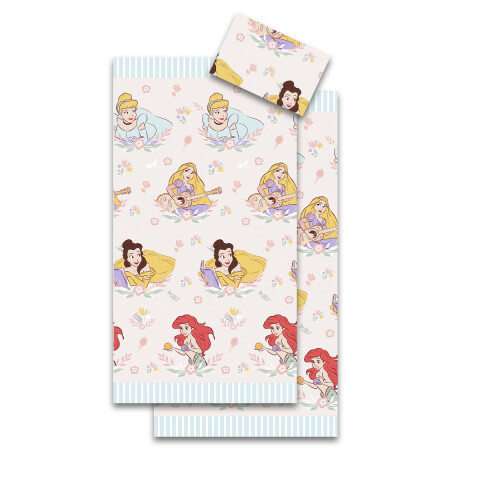 Juego Sábanas Infantil Princesas Disney 1 Plaza 100% Microfibra ROSA CLARO