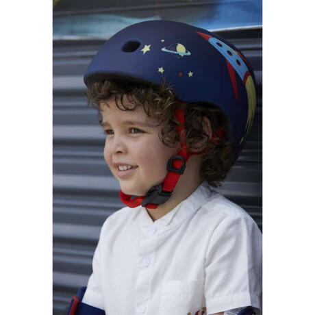 Casco Infantil Con Luz Micro Talle Único Cohete