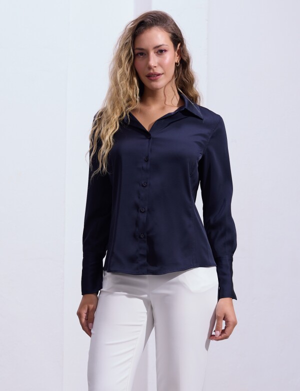 Camisa Saten AZUL