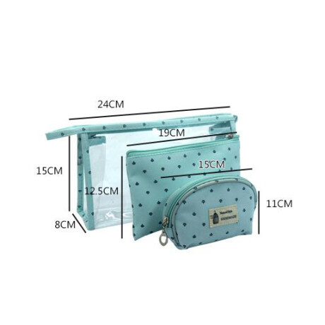 Necessaire 3 Estuches Natural Style Gris