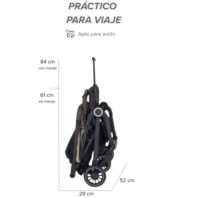 Coche De Paseo Micro Bebesit Compacto De Viaje Beige