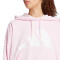 Canguro de Mujer Adidas Essentials Big Logo Rosado Claro - Blanco